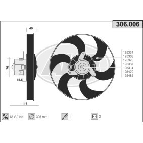 Kühlerlüfter 306.006 von AHE günstig für 110,68 € online kaufen