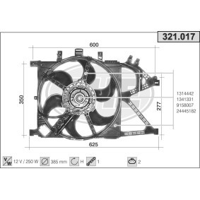 Kühlerlüfter 321.017 von AHE günstig für 107,83 € online kaufen