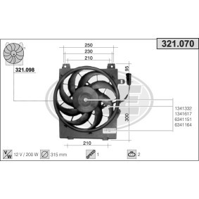 Kühlerlüfter 321.070 von AHE günstig für 150,71 € online kaufen