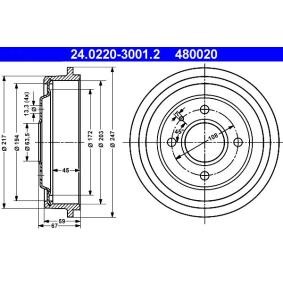Bremstrommel 24.0220-3001.2