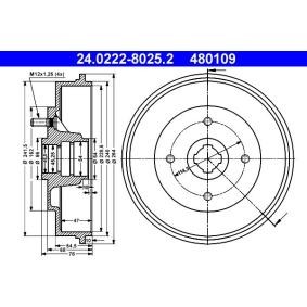 Bremstrommel 24.0222-8025.2