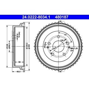 Comprar Tambor de freno de ATE 24.0222-8034.1 a bajo precio de 93,81 €