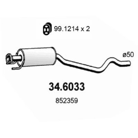 Mittelschalldämpfer 34.6033