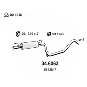 Mittelschalldämpfer 34.6063