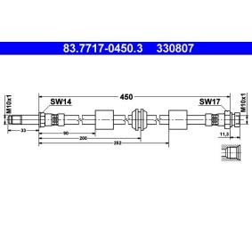 Comprar Latiguillo de freno de ATE 83.7717-0450.3 a bajo precio de 27,64 €