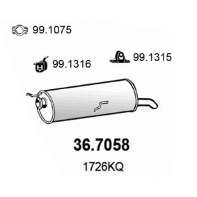 Endschalldämpfer 36.7058 von ASSO günstig für 147,56 € online kaufen