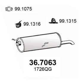 Endschalldämpfer 36.7063 von ASSO günstig für 149,86 € online kaufen