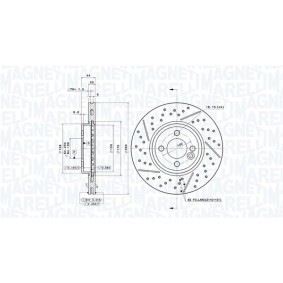 Achetez des Disque de frein MAGNETI MARELLI 360406114901 à prix pour 163,95 €