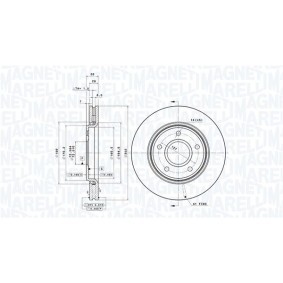 Achetez des Disque de frein MAGNETI MARELLI 360406119601 à prix pour 79,37 €