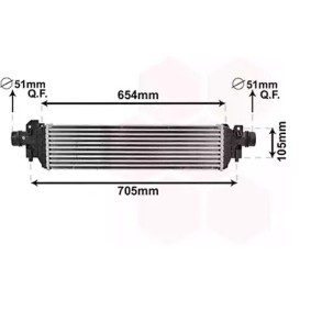 Kjøp Intercooler av VAN WEZEL 37004664 til den lave prisen 2768,86 NOK