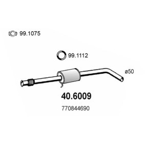 Mittelschalldämpfer von ASSO 40.6009