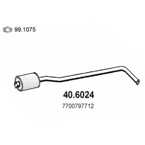 Mittelschalldämpfer von ASSO 40.6024
