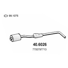 Mittelschalldämpfer von ASSO 40.6026