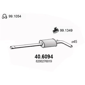 RENAULT Mittelschalldämpfer von ASSO