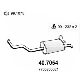 Endschalldämpfer 40.7054
