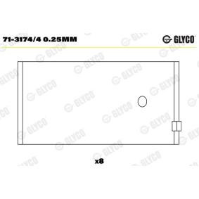Köp Vevstakslager av GLYCO 71-3174/4 0.25mm till det låga priset 902,01 kr