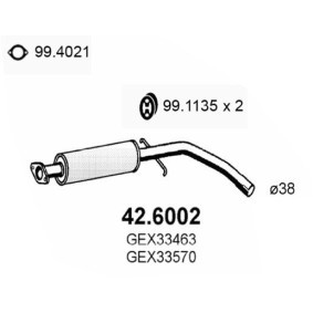 Mittelschalldämpfer 42.6002