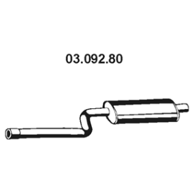 Achetez des Silencieux intermédiaire EBERSPÄCHER 03.092.80 à prix pour 129,87 €