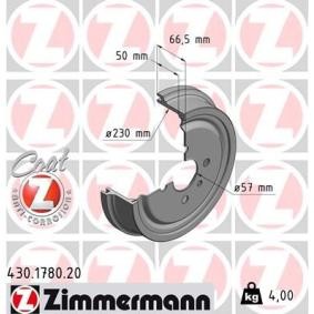 Comprar Tambor de freno de ZIMMERMANN 430.1780.20 a bajo precio de 44,13 €