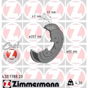 Comprar Tambor de freno de ZIMMERMANN 430.1788.20 a bajo precio de 42,16 €