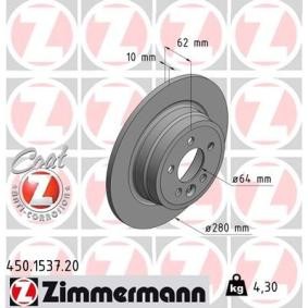 Comprar Disco de freno de ZIMMERMANN 450.1537.20 a bajo precio de 42,93 €