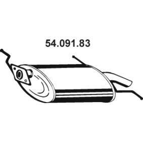 Endschalldämpfer 54.091.83 KIA PRIDE von EBERSPÄCHER