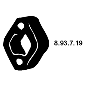 Haltering, Schalldämpfer des Herstellers EBERSPÄCHER - Originalware Artikelnummer: 8.93.7.19