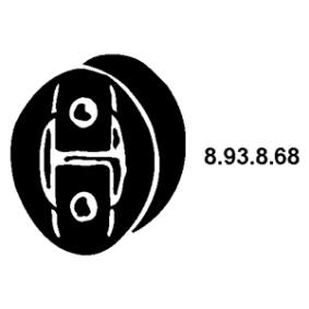 Haltering, Schalldämpfer 8.93.8.68 CITROËN EVASION von EBERSPÄCHER