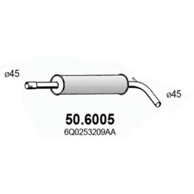 Mittelschalldämpfer von ASSO 50.6005