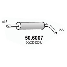 Mittelschalldämpfer von ASSO 50.6007