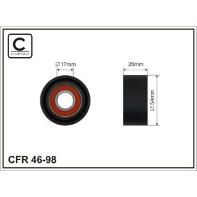 Achetez des Galet enrouleur de courroie d'accessoire CAFFARO 500166 à prix pour 29,12 €