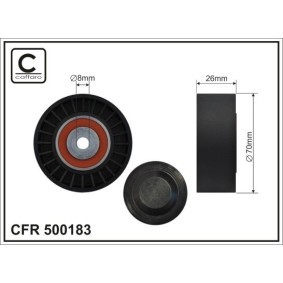 Compre Rolo tensor, correia trapezoidal estriada da CAFFARO 500183 a um preço baixo por 16,96 €