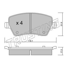 Achetez des Plaquettes de frein TRUSTING 501.0 à prix pour 54,74 €
