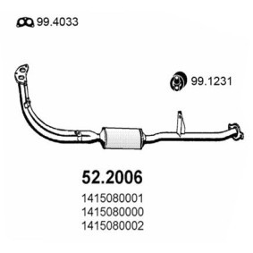 Köp Främre ljuddämpare av ASSO 52.2006 till det låga priset 2221,82 kr