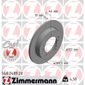 Comprar Disco de freno de ZIMMERMANN 540.2489.20 a bajo precio de 35,43 €