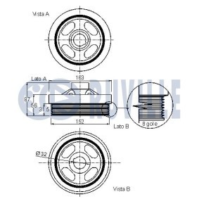 Achetez des Pompe à eau+Jeu de courroie trapézoïdale à nervures RUVILLE 55355801 à prix pour 177,02 €
