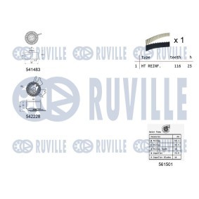 Achetez des Jeu de courroies trapézoïdales à nervures RUVILLE 5637980 à prix pour 94,14 €