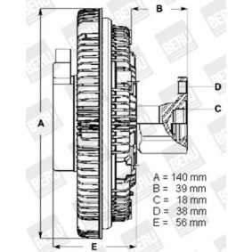 Kupplung, Kühlerlüfter LK001 VOLKSWAGEN BORA von BERU