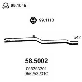 Abgasrohr 58.5002