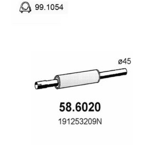Köp Mittenljuddämpare av ASSO 58.6020 till det låga priset 1978,37 kr