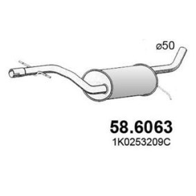Köp Mittenljuddämpare av ASSO 58.6063 till det låga priset 2354,09 kr