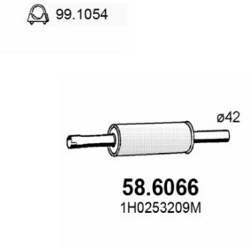 Köp Mittenljuddämpare av ASSO 58.6066 till det låga priset 1792,64 kr