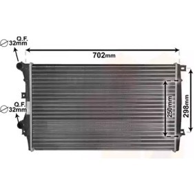 Achetez des Radiateur du moteur VAN WEZEL 58012206 à prix pour 98,15 €