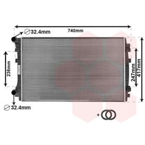 Achetez des Radiateur du moteur VAN WEZEL 58012338 à prix pour 172,10 €