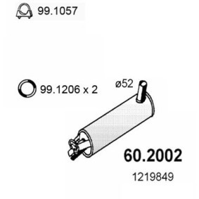 Køb Forreste lyddæmper af ASSO 60.2002 til den lave pris 985,37 DKK