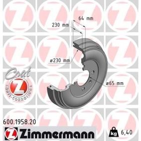 Bremstrommel von ZIMMERMANN 600.1958.20