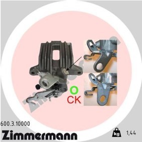 Kjøp Bremsecaliper av ZIMMERMANN 600.3.10000 til den lave prisen 1556,91 NOK