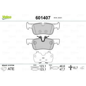 Achetez des Plaquettes de frein VALEO 601407 à prix pour 42,51 €