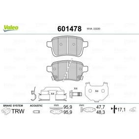 Bremsbeläge 601478 für OPEL
