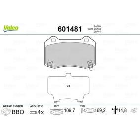 Acquista Kit pastiglie freni da VALEO 601481 a buon mercato per soli 55,79 €